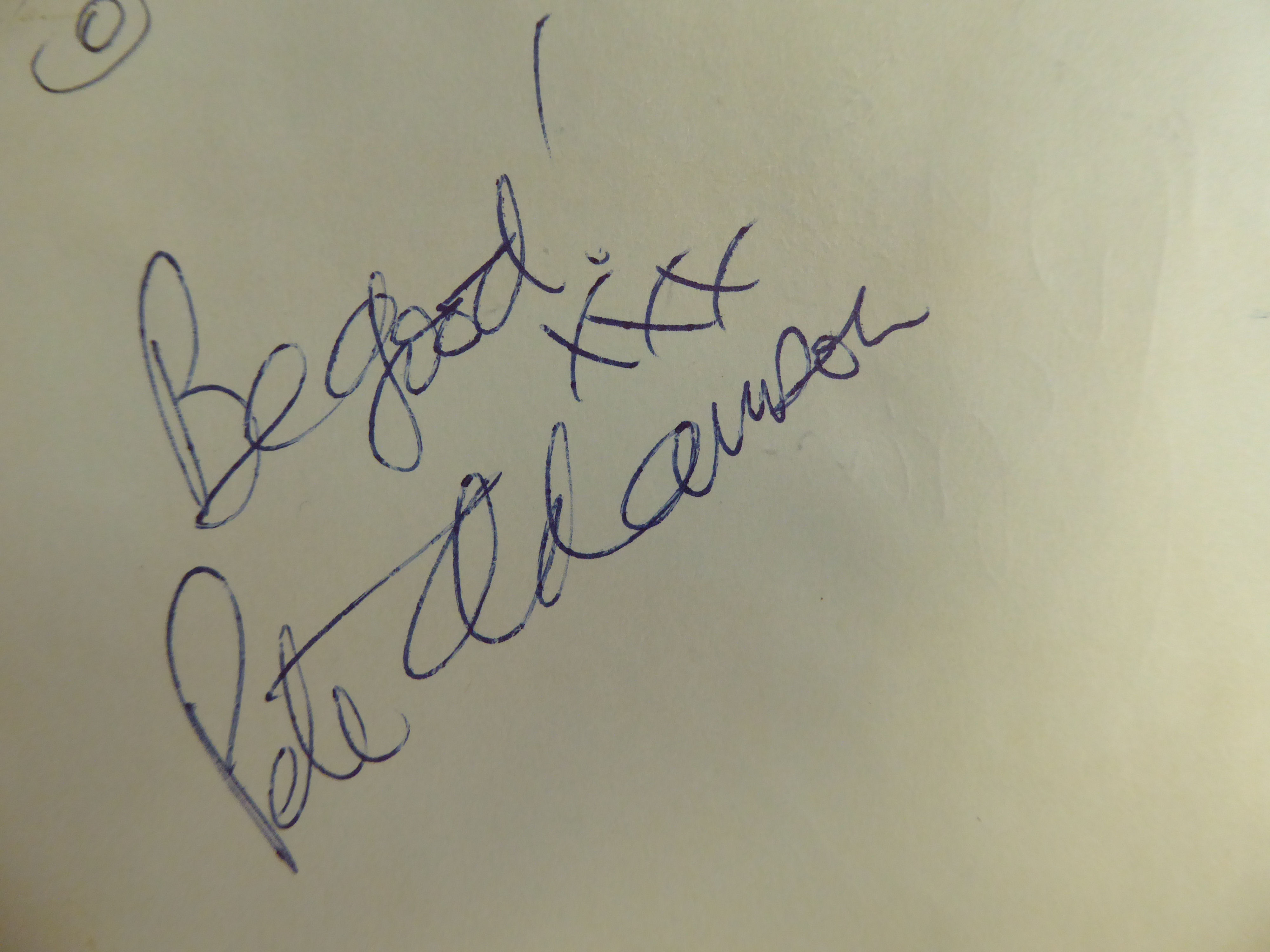 A 1960s autograph album with entries including several of the former principal actors in Granada - Image 4 of 6