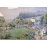 Sylvester Stannard - 'Norman Tower Garden' watercolour bears a signature 13.