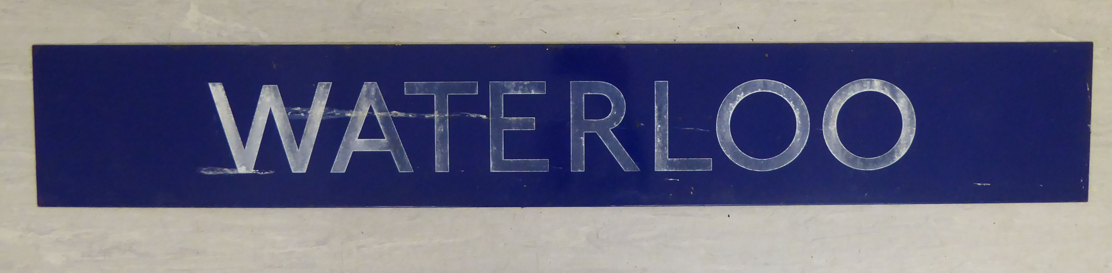 An enamelled steel railway sign,