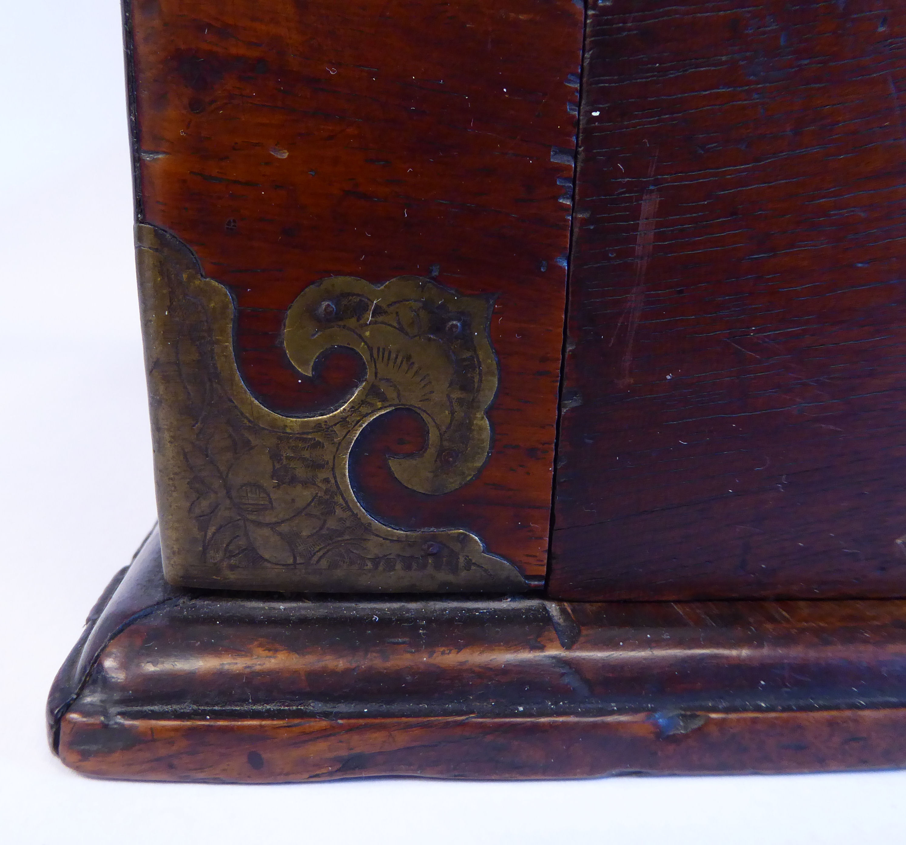 A Chinese, probably late Ming Dynasty Huanghuali rectangular writing box, - Image 6 of 15