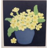 Hall Thorpe - primroses woodcut print bears an inscription, dated 1922 & a pencil signature 6.