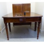 An early Victorian mahogany double D-end dining table,