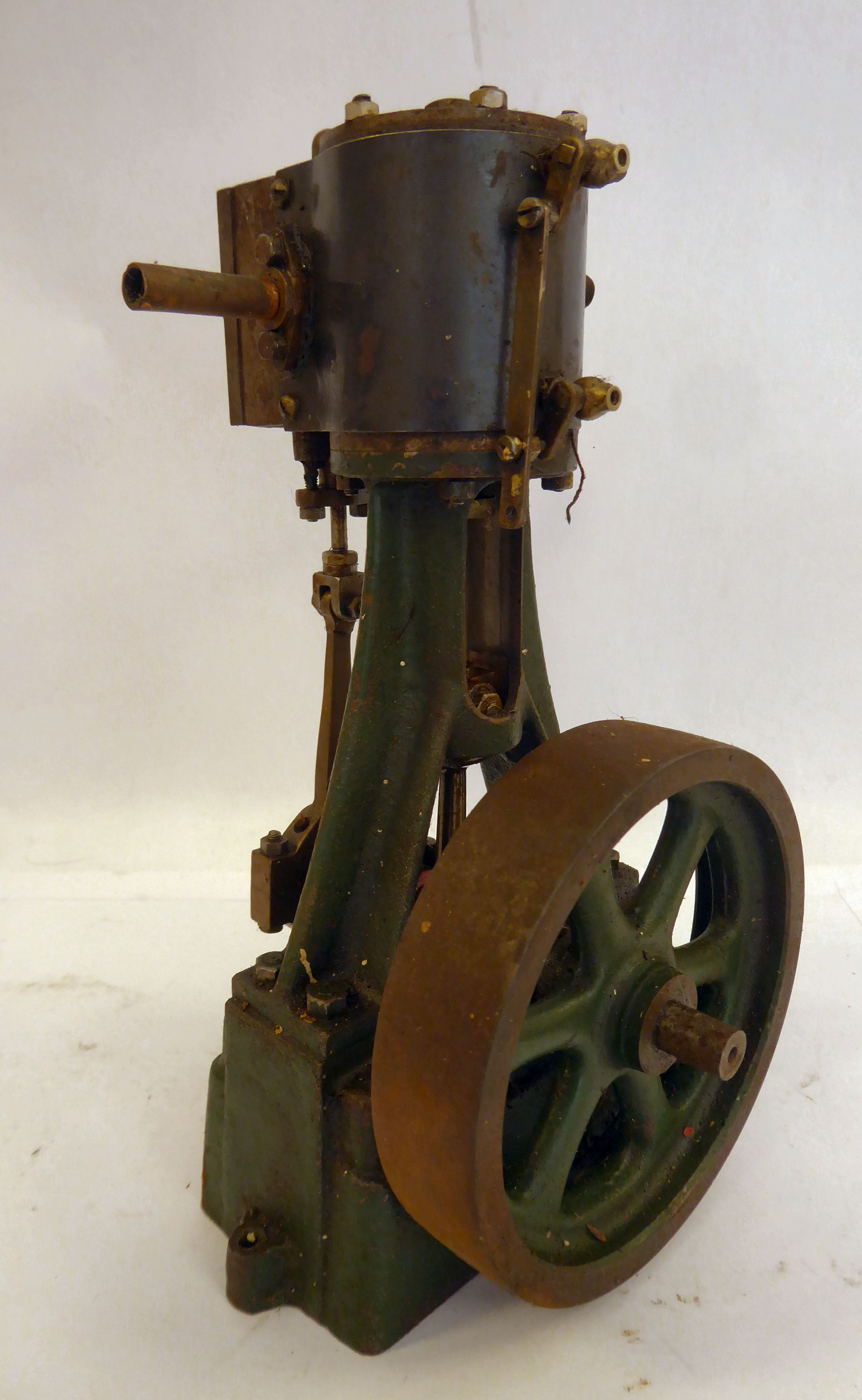 A (probably Stuart) green painted live steam model static engine 7. - Image 4 of 7