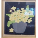 Hall Thorpe - primroses woodcut print bears a pencil signature 6.