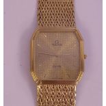 An Omega De Ville gold plated slim cased bracelet wristwatch,