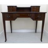 An Edwardian Maple & Co mahogany, boxwood, string and ebony inlaid and crossbanded,