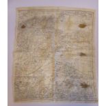 A Great War period double sided map, printed on silk, covering Cyrenaica, south to Lake Chad,