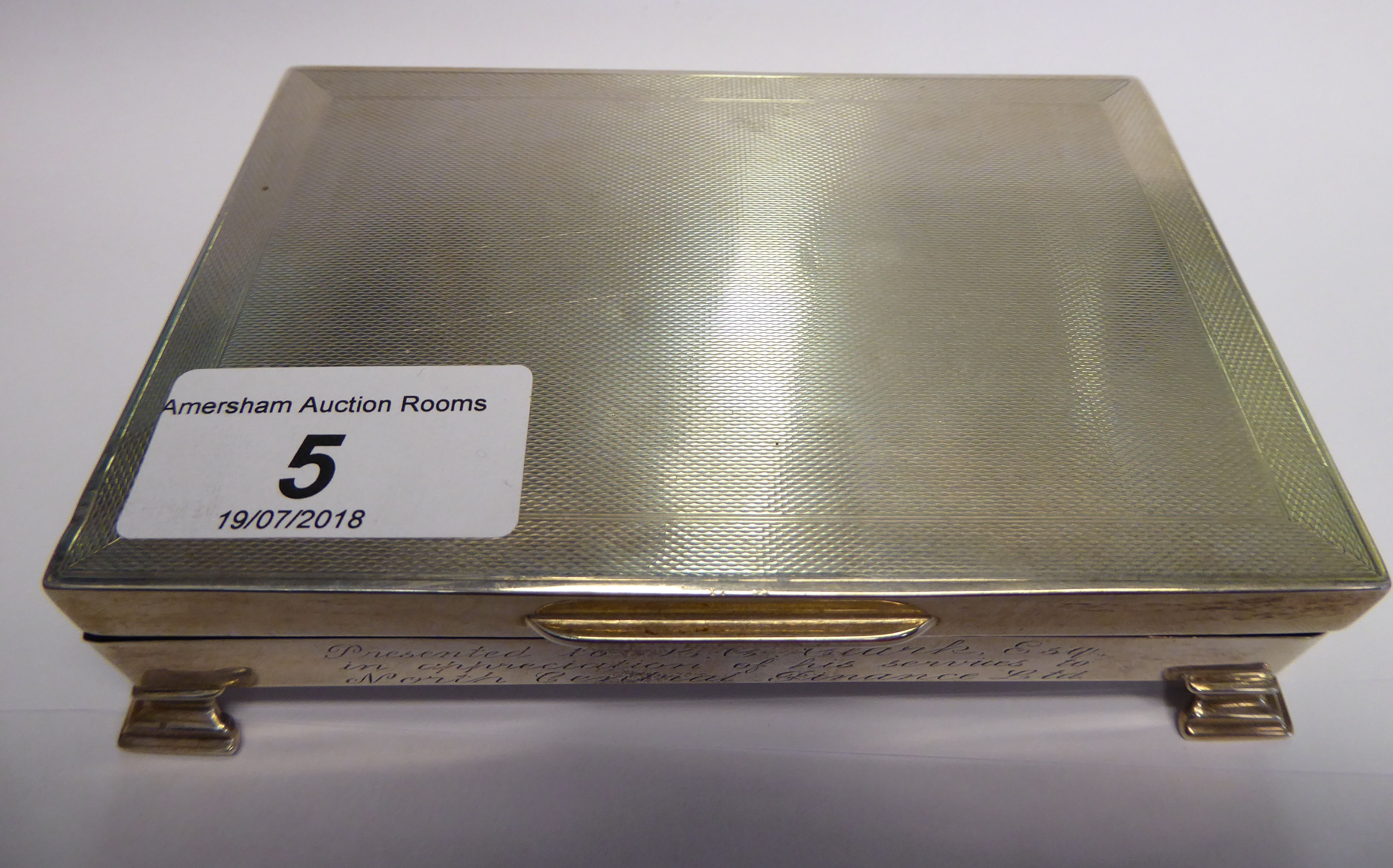 A silver cigarette box, - Image 2 of 3