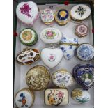 Ceramic and other trinket boxes various sizes & forms CS