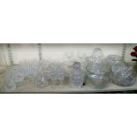 Decorative domestic glassware: to include slice-cut bowls and vases T0S9