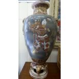 An early 20thC Japanese porcelain Satsuma vase (later converted to a table lamp) traditionally