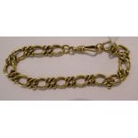 A 9ct gold twist wire link bracelet,