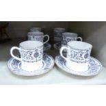 A set of six Royal Worcester bone china Padua pattern coffee cans and saucers OS3