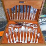 A canteen of Webber & Hill silver plated Kings pattern tableware,