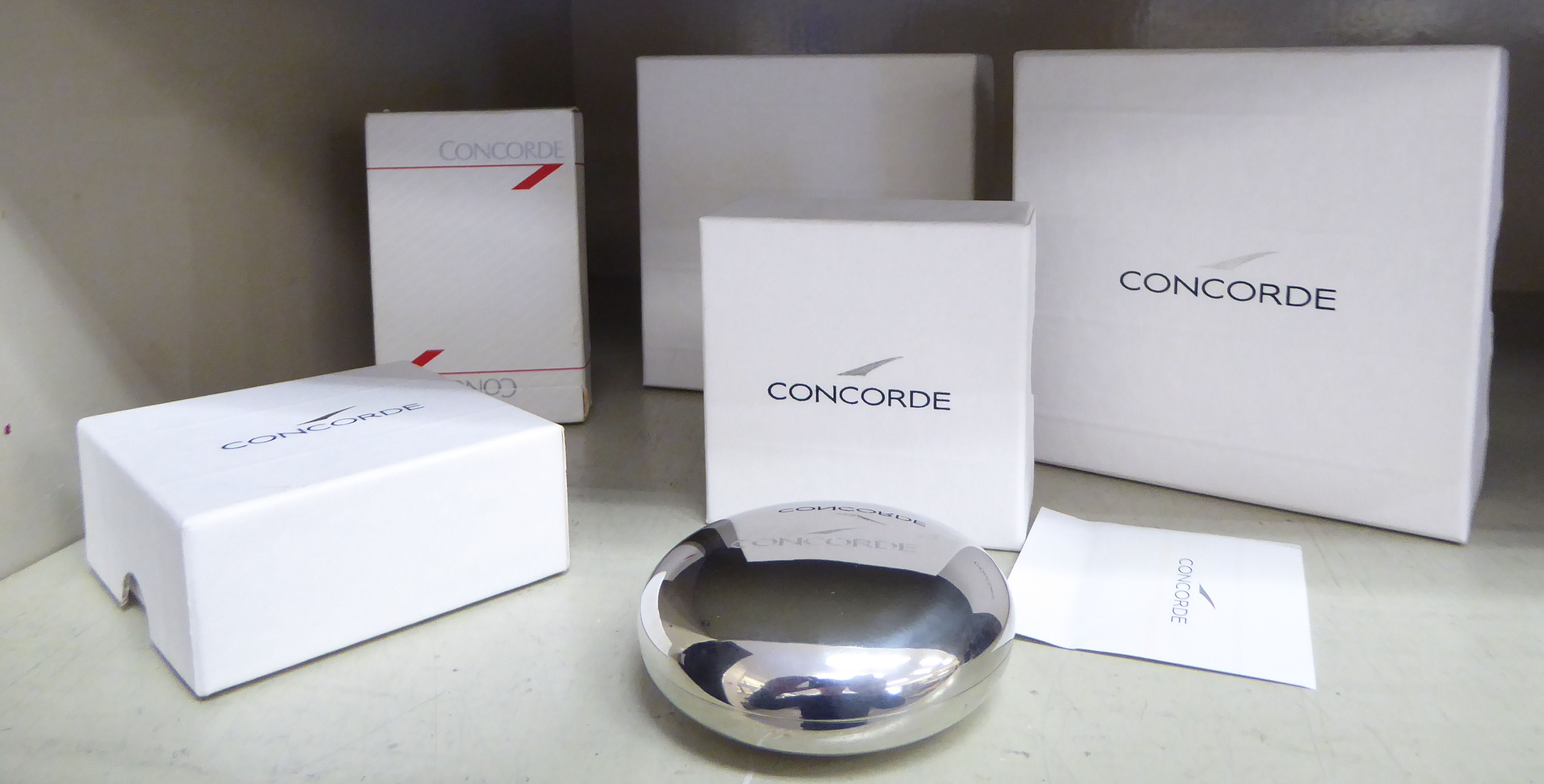 British Airways Concorde related ephemera: to include a pewter hip flask boxed OS1 - Image 2 of 2