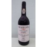 A bottle of Graham's 1983 Vintage Port