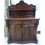 A mid Victorian mahogany serpentine front chiffonier,