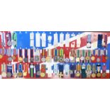 Approximately thirty-eight police and other enforcement associated medals, many on ribbons,