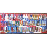 Approximately fifty police and other enforcement associated medals, many on ribbons, some copies,