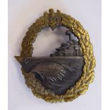 A World War II German Navy badge,