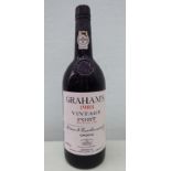 A bottle of Graham's 1983 Vintage Port