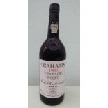 A bottle of Graham's 1983 Vintage Port