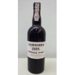 A bottle of Cockburn's 1985 Vintage Port