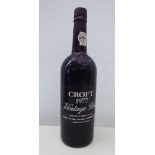 A bottle of Croft 1977 Vintage Port