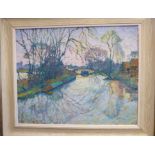 Jean Young - 'The Grand Union Canal near Rickmansworth' oil on canvas bears a signature & dated