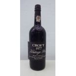 A bottle of Croft 1977 Vintage Port