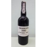 A bottle of Cockburn's 1985 Vintage Port