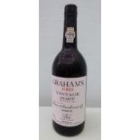A bottle of Graham's 1983 Vintage Port