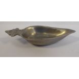 A pewter pap boat,