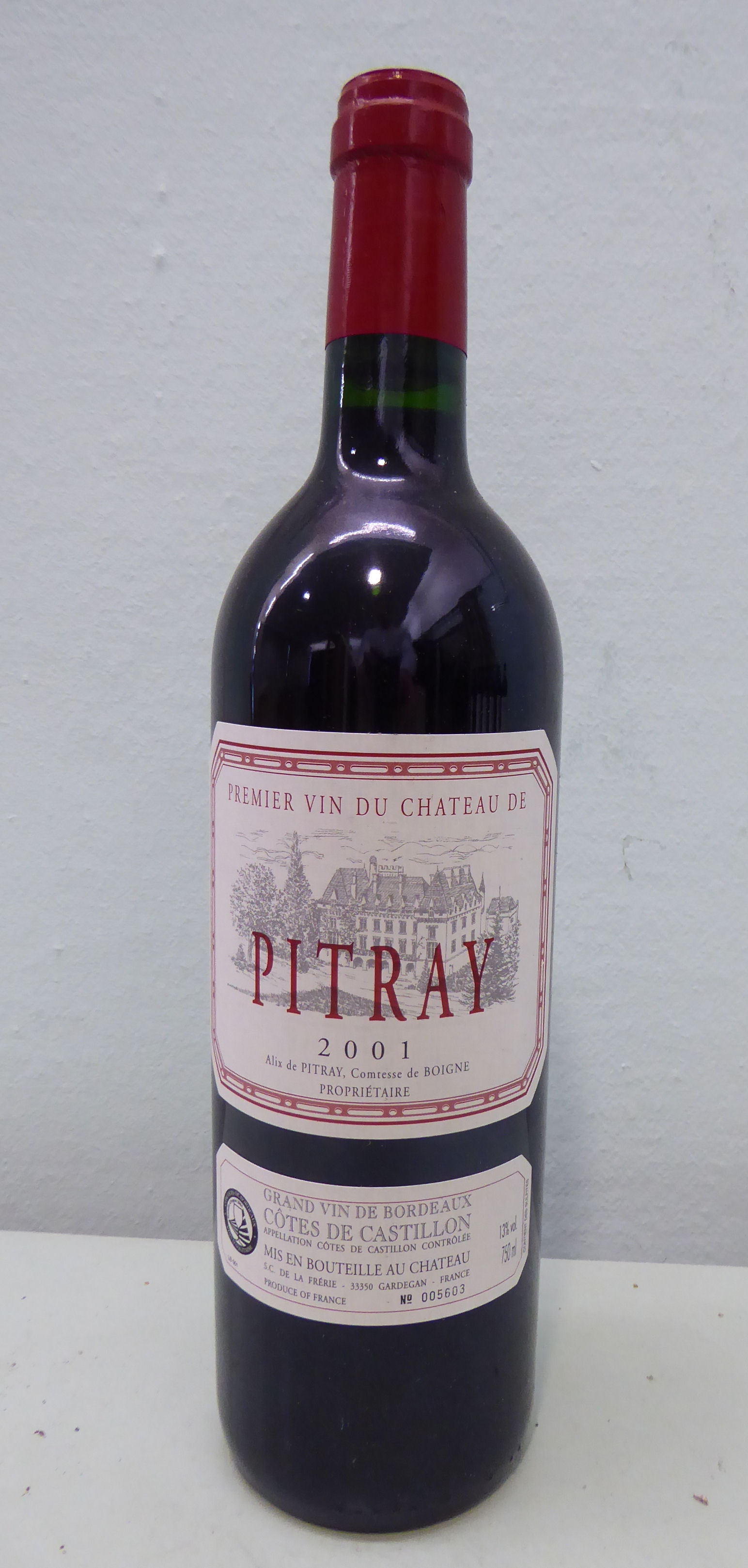 Wine - a case of six bottles of Chateau De Pitray 2001 Cotes De Castillon - Image 2 of 3