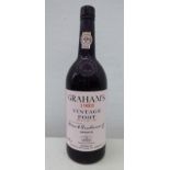 A bottle of Graham's 1983 Vintage Port