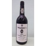 A bottle of Warre's 1983 Vintage Port