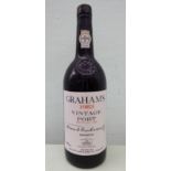 A bottle of Graham's 1983 Vintage Port