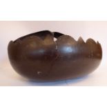 A 19thC polished coco de mer shell,