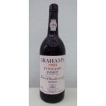 A bottle of Graham's 1983 Vintage Port