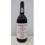 A bottle of Graham's 1983 Vintage Port