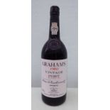 A bottle of Graham's 1983 Vintage Port