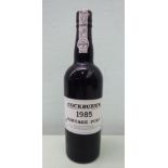 A bottle of Cockburn's 1985 Vintage Port