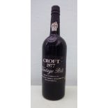 A bottle of Croft 1977 Vintage Port