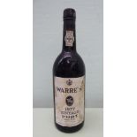 A bottle of Warre's 1977 Vintage Port