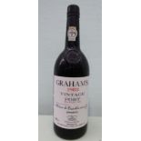 A bottle of Graham's 1983 Vintage Port