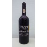 A bottle of Croft 1977 Vintage Port