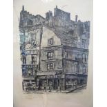 Rowley Smart - a Parisian street scene Limited Edition 63/100 monochrome print bears a pencil