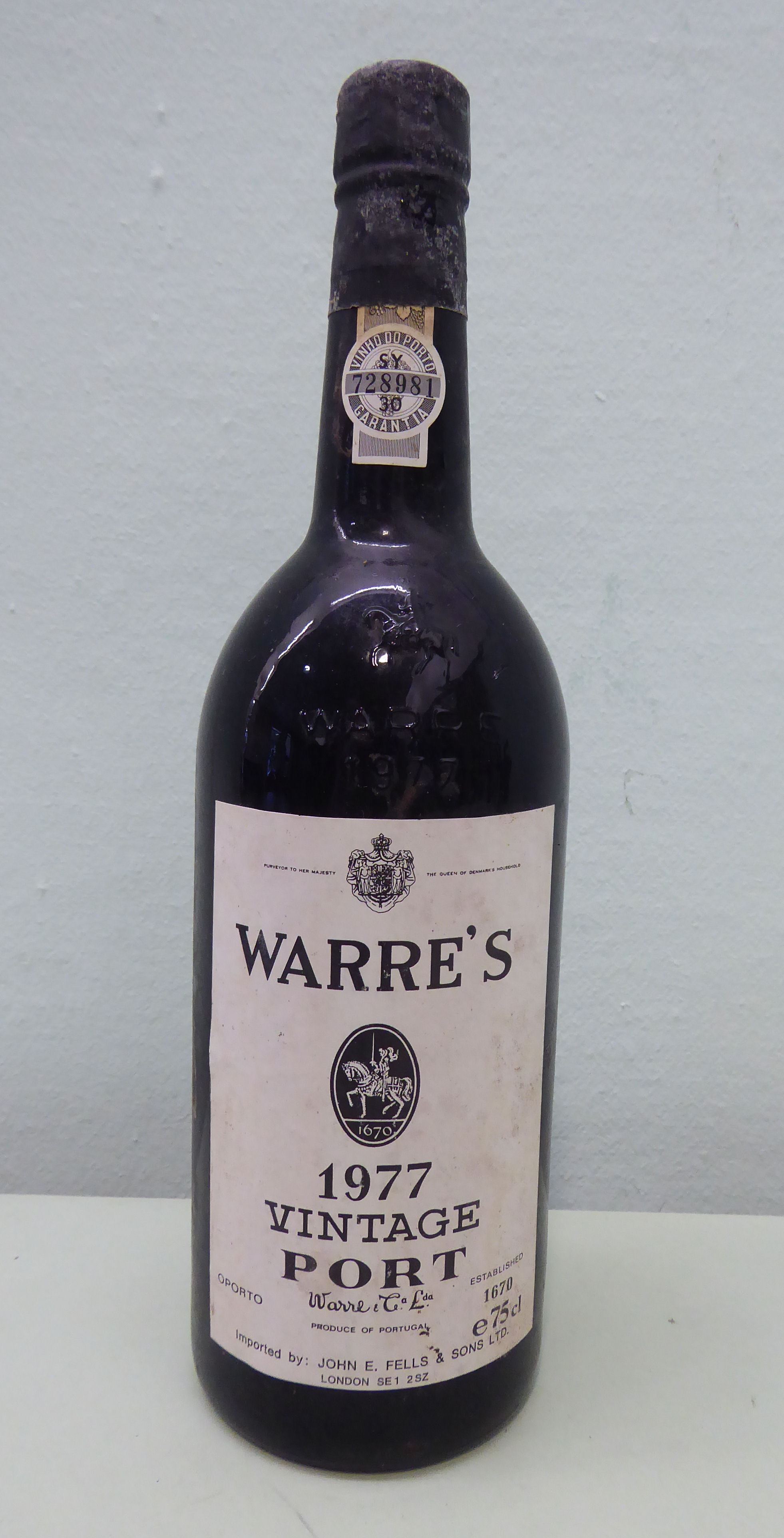 A bottle of Warre's 1977 Vintage Port