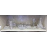 Cut crystal and other decorative glass tableware: to include canisters and bowls OS1