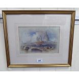 E Dolby - Blackfriars Bridge watercolour bears a signature & dated 1878 7.5'' x 9.